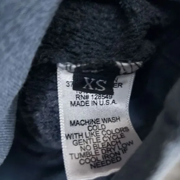 Aviator Nation Ninja Hoodie Sweatshirt Womens XS Blue Gray Funnel Neck - Picture 7 of 8